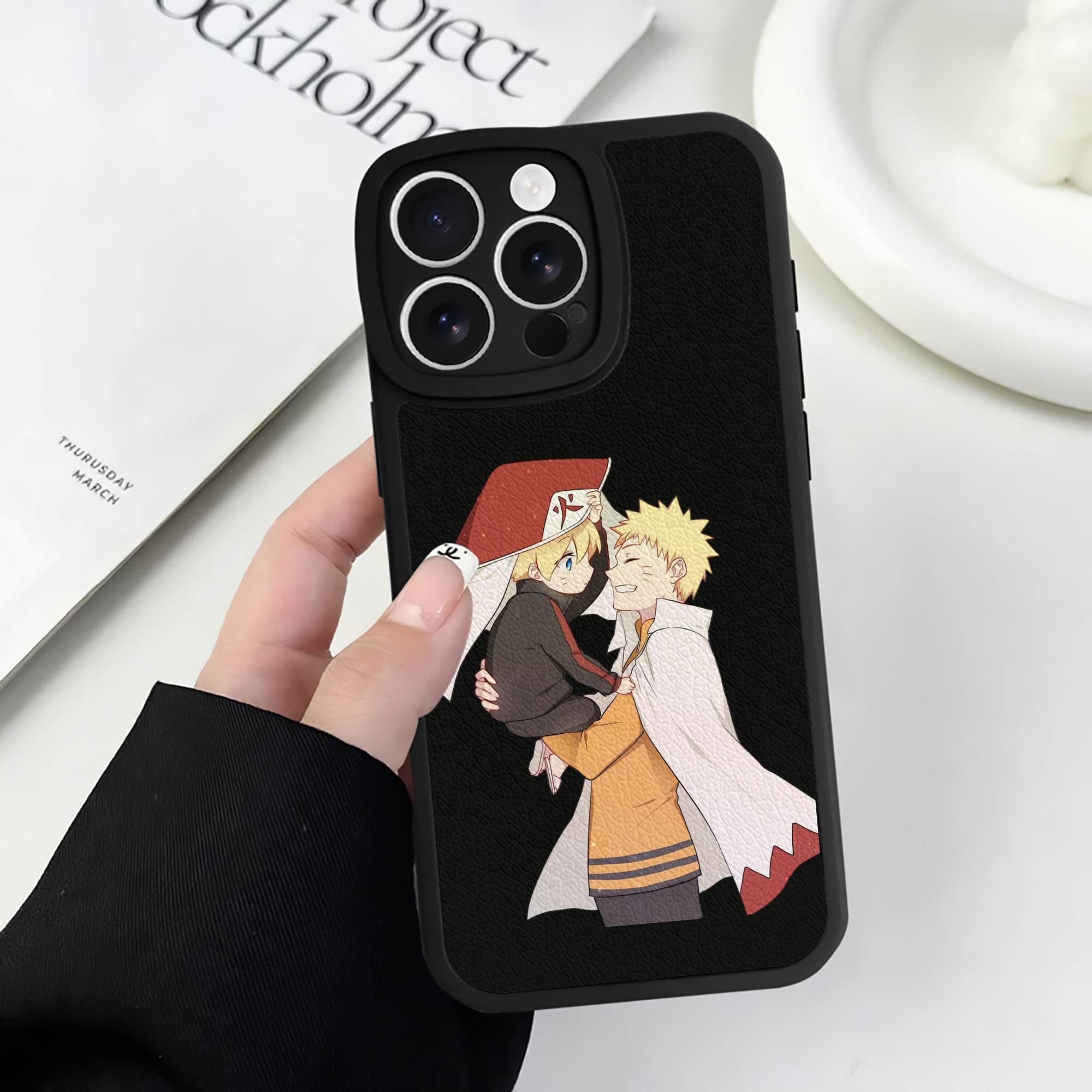 （画像用） NARUTO -ナルト- うずまき ナルト Uzumaki Naruto 【iPhone 16シリーズ対応】シリコンスマホケース（レザー調） 材質：シリコン